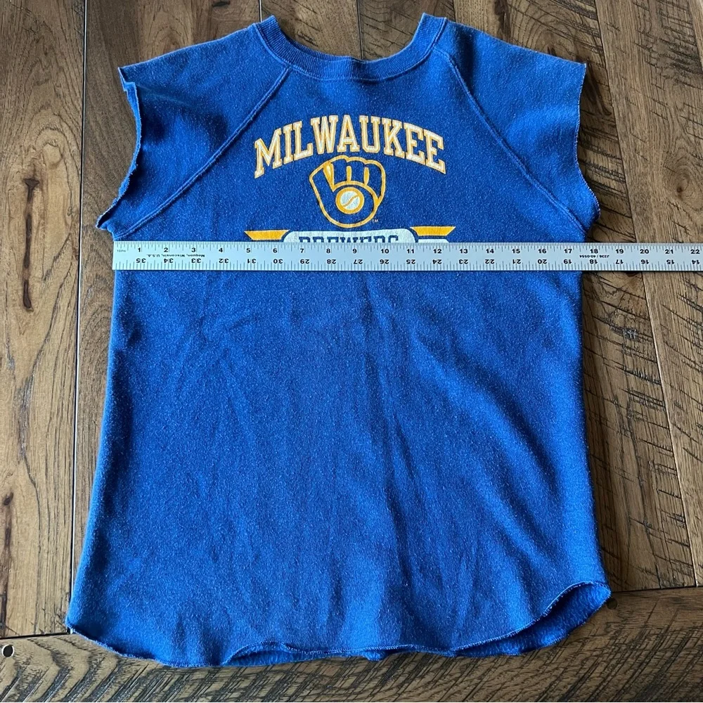 Vintage Champion Milwaukee Brewers Sleeveless Sweatshirt Youth XL USA Made